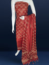 Katan Silk Blushing Blockprint Red Suit
