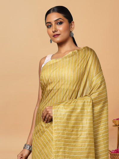 Kota Staple Silk Kantha Pallu Brown Saree