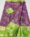 Indiehaat | Kota Silk Violet Weaving Saree