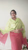 Katan Silk Suit Piece Red and Green Color with Bottom and Dupatta-Indiehaat