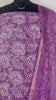 Pure Cotton Kota Doria Suit (Top+Bottom+Dupatta) Lavender Color with heavy embroidered Dupatta - IndieHaat