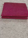 Poetic Maheshwari Pure Silk Check Body Burgundy Saree