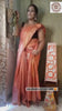 Silkmark Certified Moonga Tussar Silk Embroidered Peach Saree with Running Blouse-Indiehaat