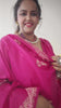 Katan Silk Handblock Printed Suit Piece Pink Color with Bottom and Dupatta Handcrafted-Indiehaat