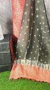 Khadi Silk Suit Reddish Pink Color Shibori Handdyed (Top+Bottom) with Bandhini Dupatta