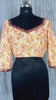 Crepe Silk Stitched Blouse Peach Color Floral Print - IndieHaat