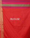 Indiehaat | Banarasi Silk Brocade Weaving Red Saree