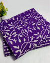 Indiehaat | Blockprinted Cotton Suit (Top & Bottom) Purple