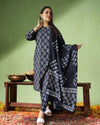 Indiehaat | Blockprinted Cotton Suit Set Black