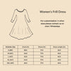 Size Chart for IndieHaat products - One Piece Frill Dress -IndieHaat