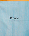 Tissue Silk Blue Saree Plain Running Blouse | Indiehaat