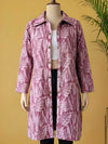 Avaran Roop Pure Cotton Blockprint Winter Jacket Rose Pink