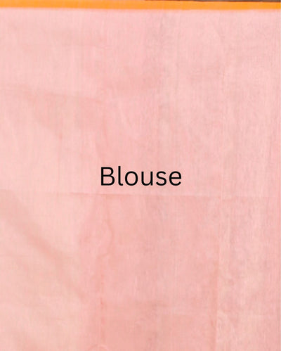 Tissue Silk Pink Saree Plain Running Blouse | Indiehaat