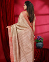 Indiehaat | Silkmark Certified Ghicha Tussar Red Saree