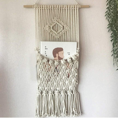 Macrame Wall Hanging Size: 10X20-Indiehaat