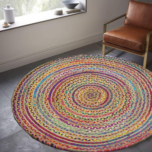 Multicolor Jute Rug Mats-Indiehaat