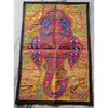 Indiehaat | Khamma Ghani Banjara Work Ganpati Yellow Wall Decor - 36X25 Inch