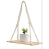 Macrame Wooden Plant Holder Size 18X 26 , Wood Size 18X6-Indiehaat