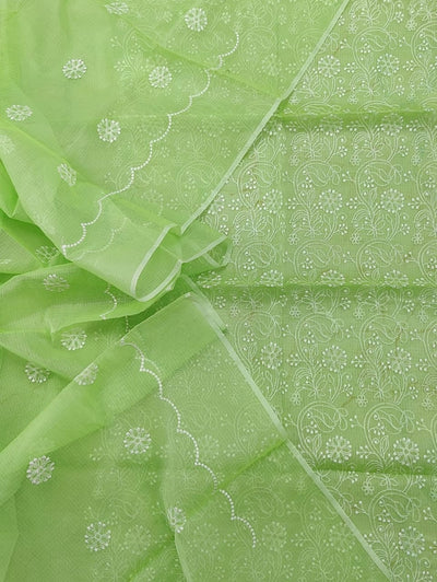 Shop the Latest Collection of Kota Doria Embroidery Work Suits in Blue Colour-Indiehaat