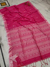 Cotton Saree JamdaniWeaving Red 12% Off - IndieHaat