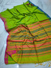 Cotton Saree JamdaniWeaving Green 12% Off - IndieHaat