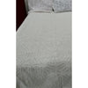 Handcrafted White Aplique Work King Size Double Bed Cover (7.5 Ft X 9 Ft)With 2 Pllow Covers And 2 Cushion Covers-Indiehaat