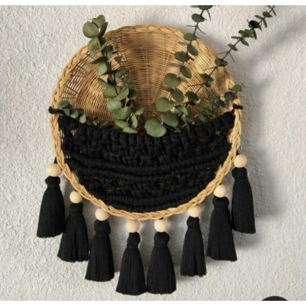 Macrame TokriTokri Size : 9" Round-Indiehaat