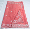 Kota Doria Saree PlainBlouse Pink 13% Off - IndieHaat