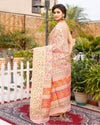 Kashmiri Modal Silk Saree Pastel Pink & Multicolor Color with contrast pallu and blouse - IndieHaat