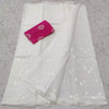 Kota Doria Sarees Embroidery work with blouse Silver White Colour-Indiehaat