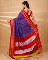 ILKAL Handloom Cotton Silk Saree Faded Purple Color with running blouse - IndieHaat