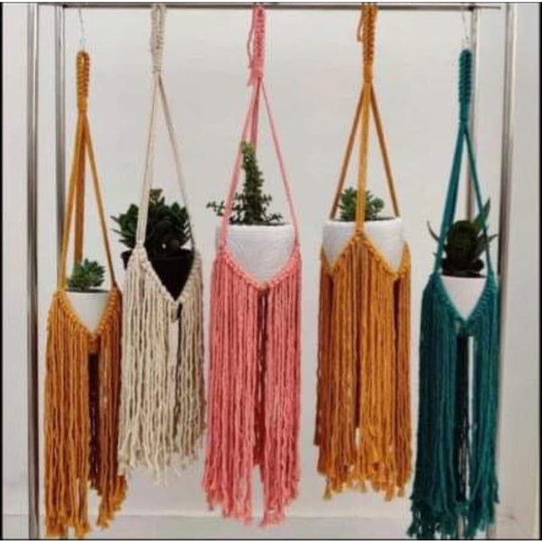 Multicolour Plant Holder Set Of 5-Indiehaat