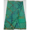 Pure Silk Kota Doria Green Saree with blouse Handcrafted-Indiehaat