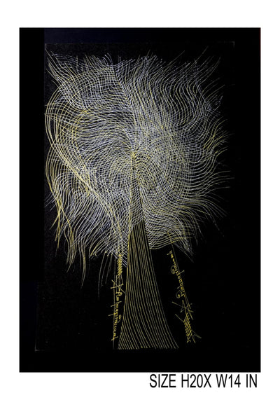 The Surpur Line Art Painting Mixed Media on Paper Unframed (Size: 22 x 16 inches) Artist: Krishna Prakash-Indiehaat