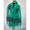 Kota Doria Dupatta with Ajrak Applique Work Handcrafted