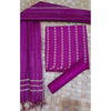 Katan Silk Purple color Suit Piece with Bottom and Dupatta Handcrafted-Indiehaat