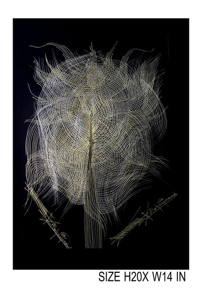 The Surpur Line Art Painting Mixed Media on Paper Unframed (Size: 22 x 16 inches) Artist: Krishna Prakash-Indiehaat