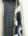 Katan Silk Suit Black (Top+Bottom) with Shibori Dyed Dupatta