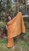 Colorful Silkmark Certified Chanderi Silk Mustard Saree