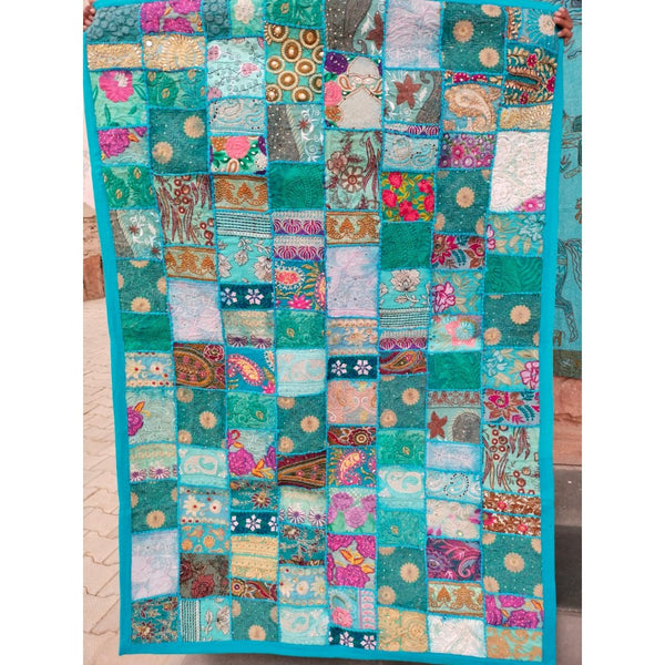 Indiehaat | Khamma Ghani Vibrant Wall Hanging Tapestry Kambadiya Work - 40X60 Inch