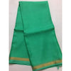 Kota Doria Pure Silk Green Saree Hand Dyed with Blouse-Indiehaat