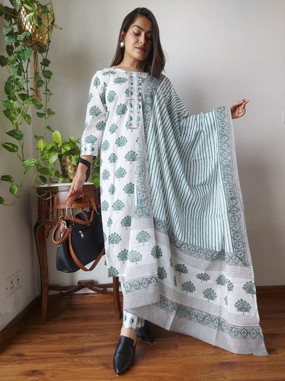 Cotton Suit Set Stitched 10% Off - IndieHaat