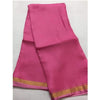 Kota Doria Pure Silk Pink Saree Hand Dyed with Blouse-Indiehaat