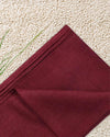 Pure Linen by Linen Fabric Dark Burgundy Red Color - IndieHaat