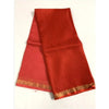 Kota Doria Pure Silk Red Saree Hand Dyed with Blouse-Indiehaat