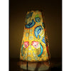 Indiehaat | Peacock Fish Kalamkari Handpainted Standing Round Leather Lamp | 13 Inch