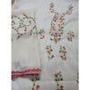 Kota Doria White Suit Material 2 Piece Embroidered (Only Top and Dupatta) | Indiehaat