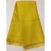 Kota Doria Pure Silk Green and Yellow Saree Hand Dyed with Blouse-Indiehaat