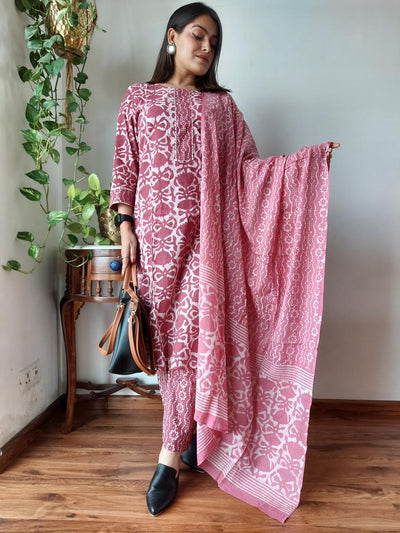 IndieHaat|Cotton Suit Set Stitched 10% Off