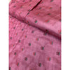 Silkmark Certified Pure Tussar Silk Embroidered Handloom Pink Saree with Blouse (Tussar by Tussar)-Indiehaat